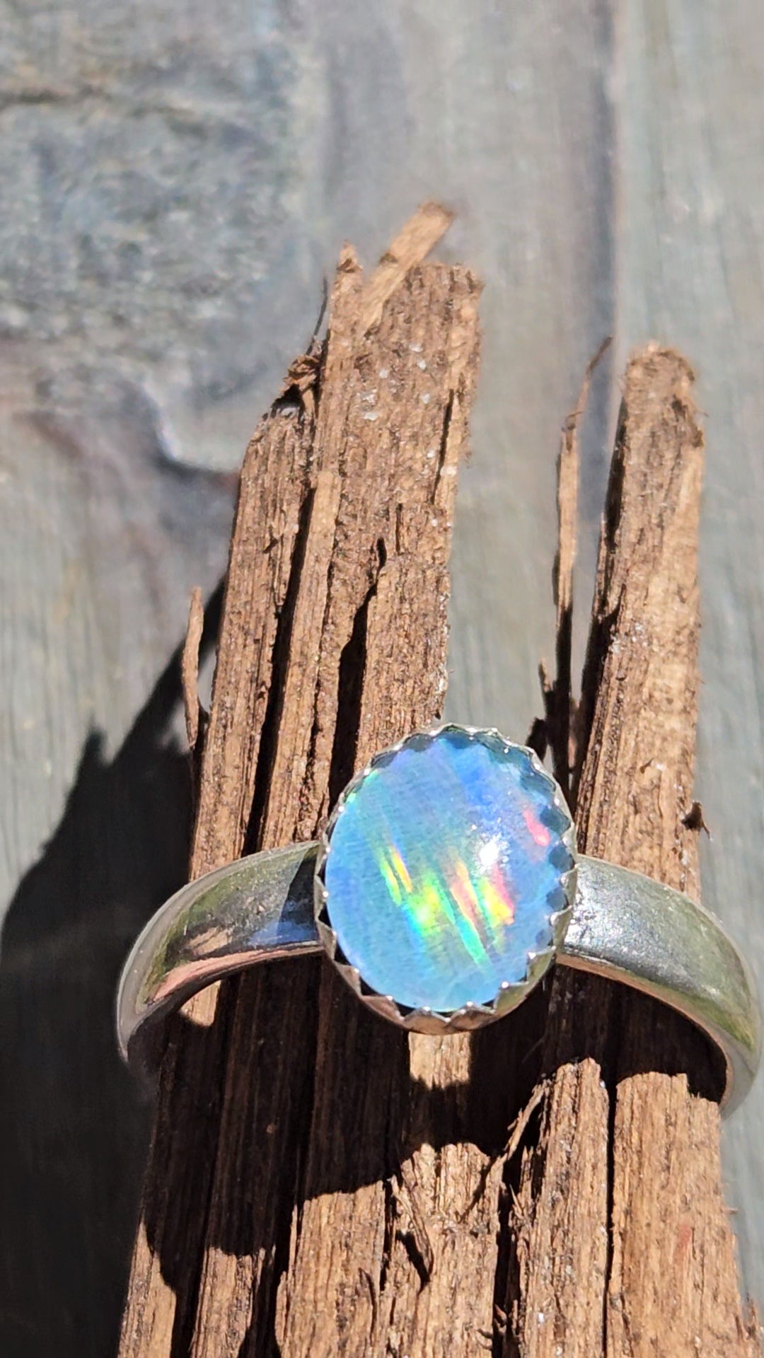 Coober Pety Opal Ring, Size 8