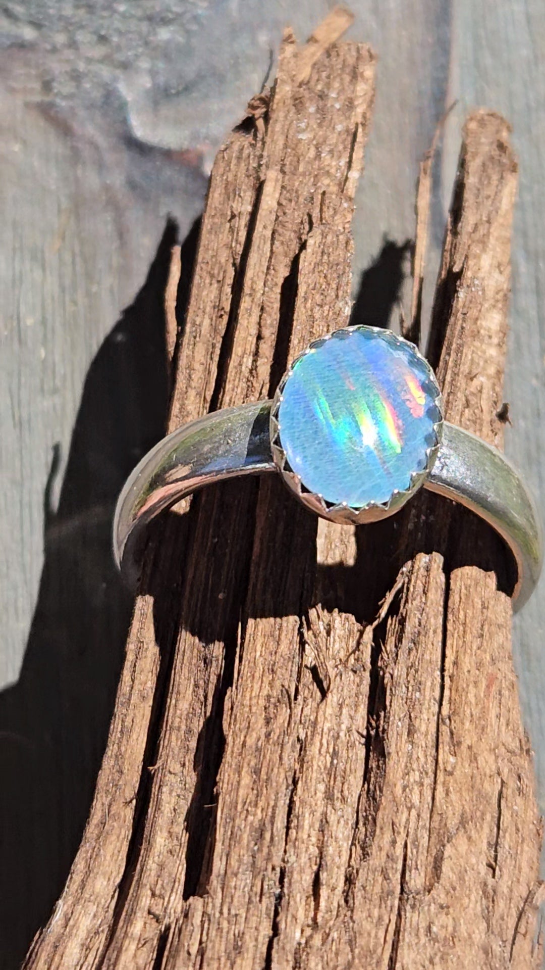 Coober Pety Opal Ring, Size 8