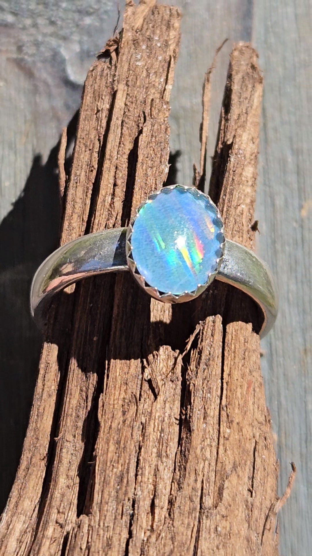 Coober Pety Opal Ring, Size 8