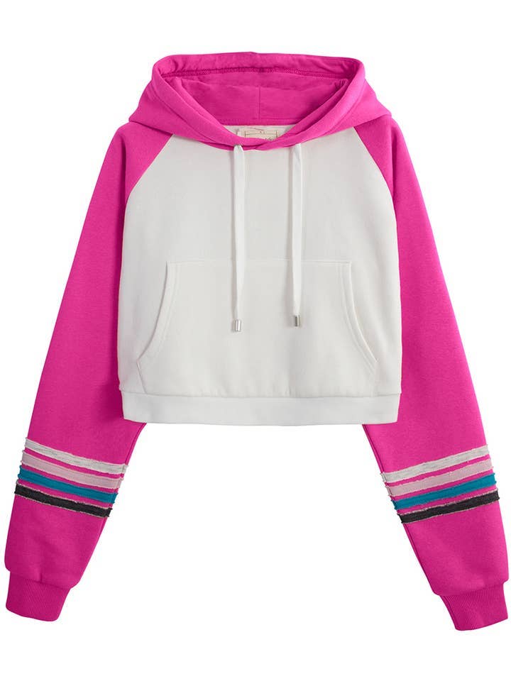 Basic Lightweight Pullover Cropped Hoodie