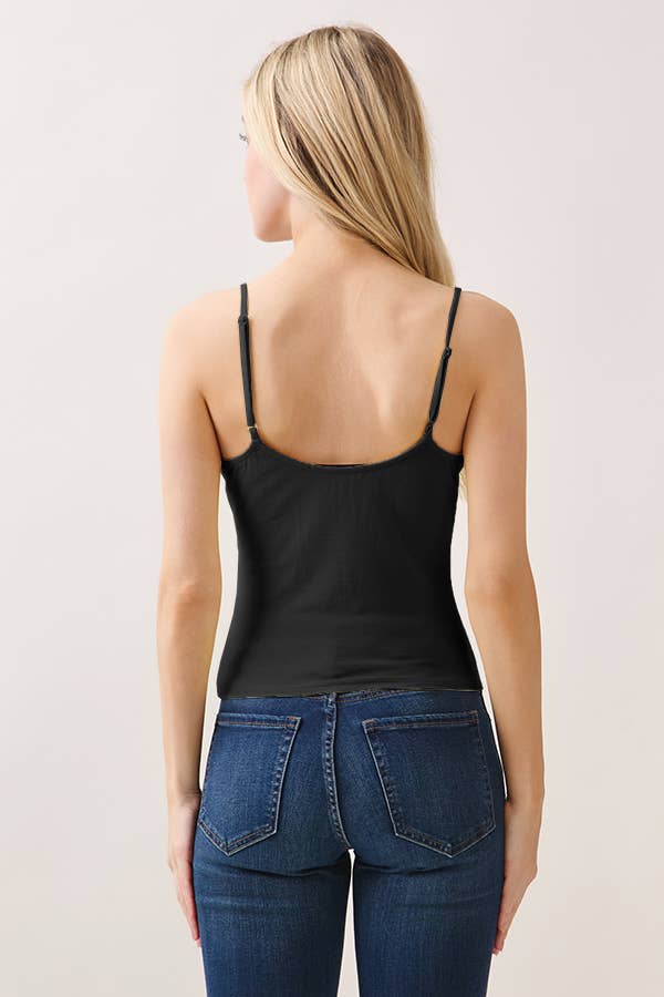 LACEY W/BOW V- NECK CAMI TOP