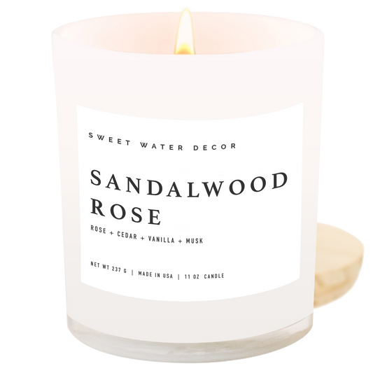 Sandalwood Rose 11 oz Soy Candle