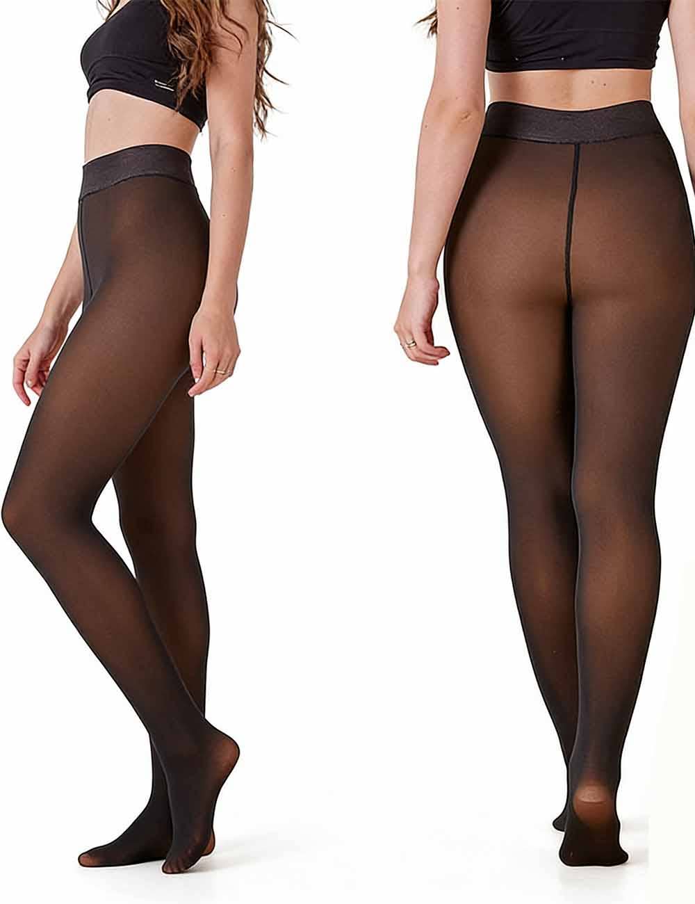 Fleece Lined Sheer Winter Warm Tights