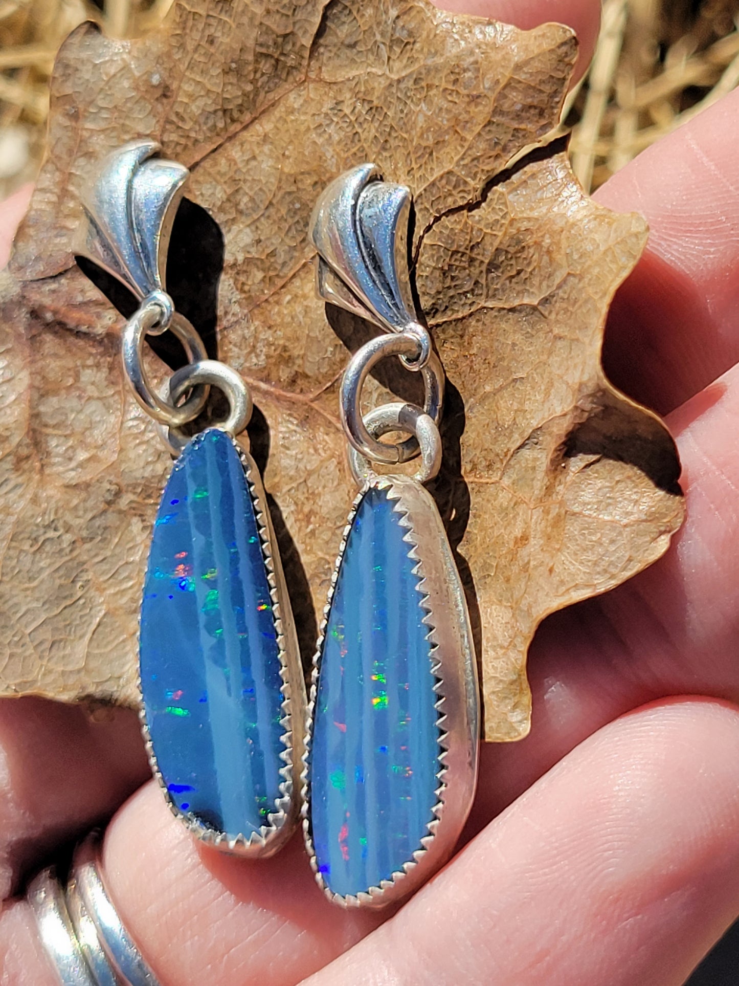 Australian Opal Drop Earrings