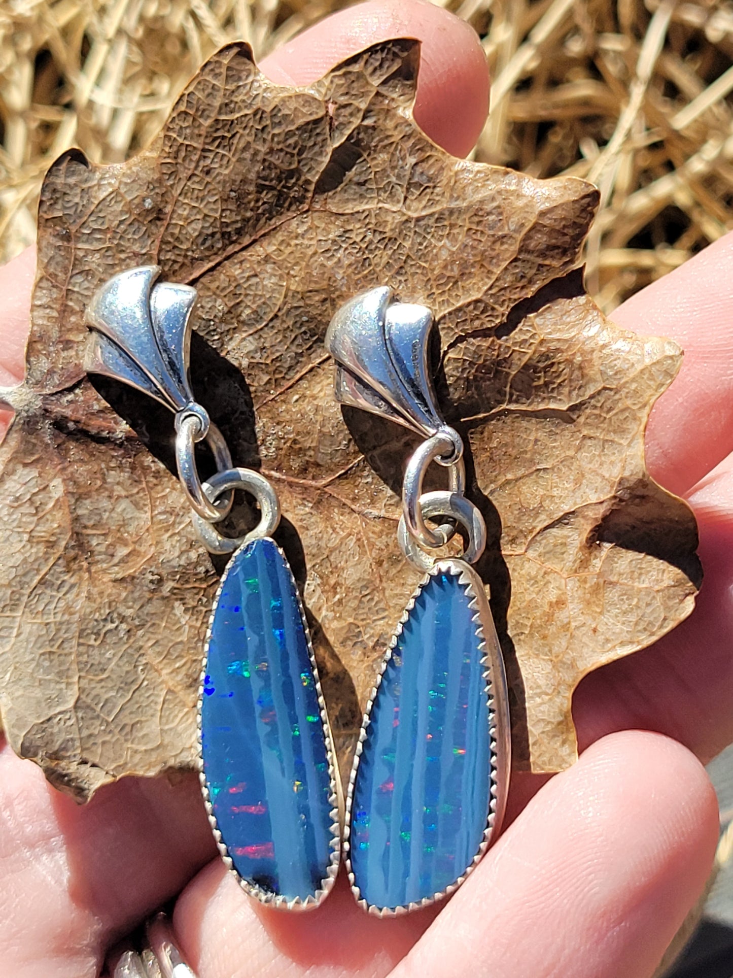 Australian Opal Drop Earrings
